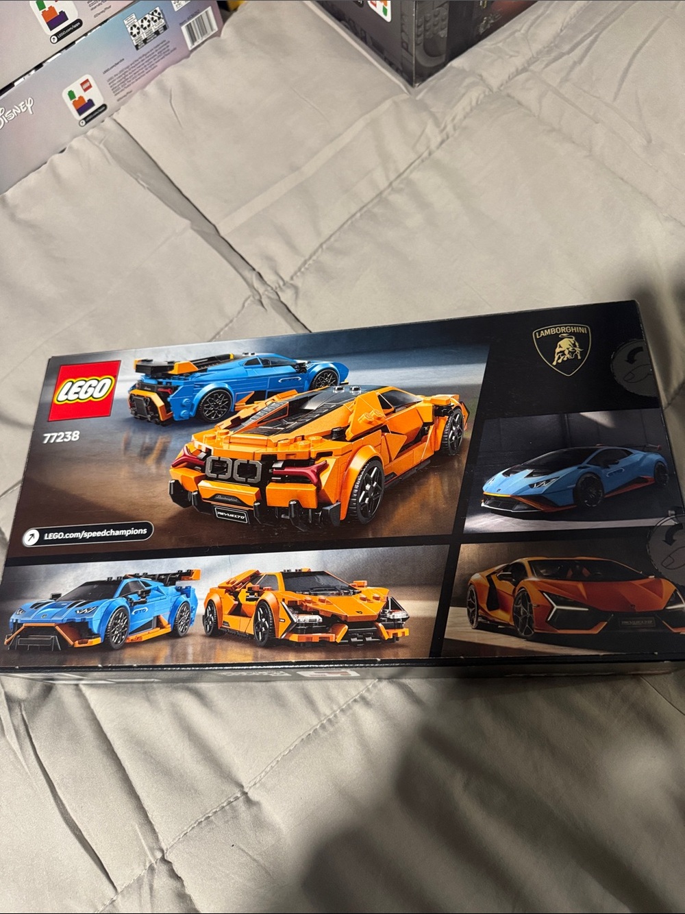 Lego Lamborghini Twin Race Cars - Orange and Blue